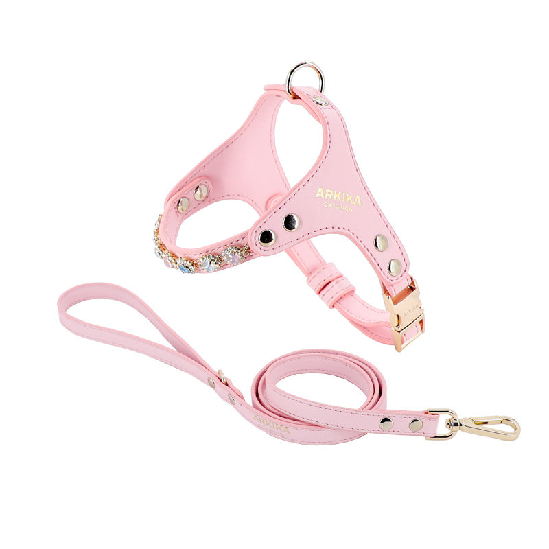 Molly Pistachio® | Luxury Rhinestones Harness & Leash Walk Set