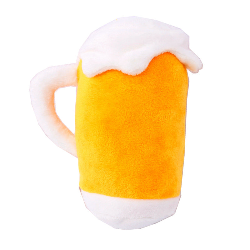 Molly Pistachio® | Beer Mug Squeaker Dog Toy