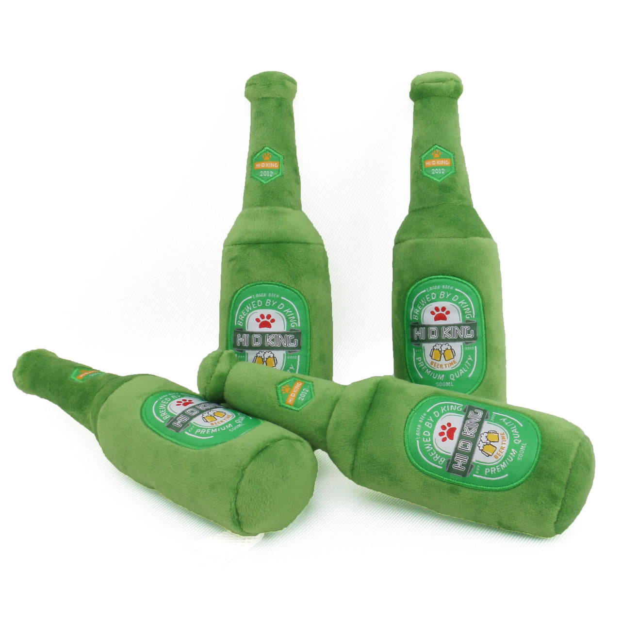 Molly Pistachio® | Plush Beer Bottle & Champagne Dog Toys
