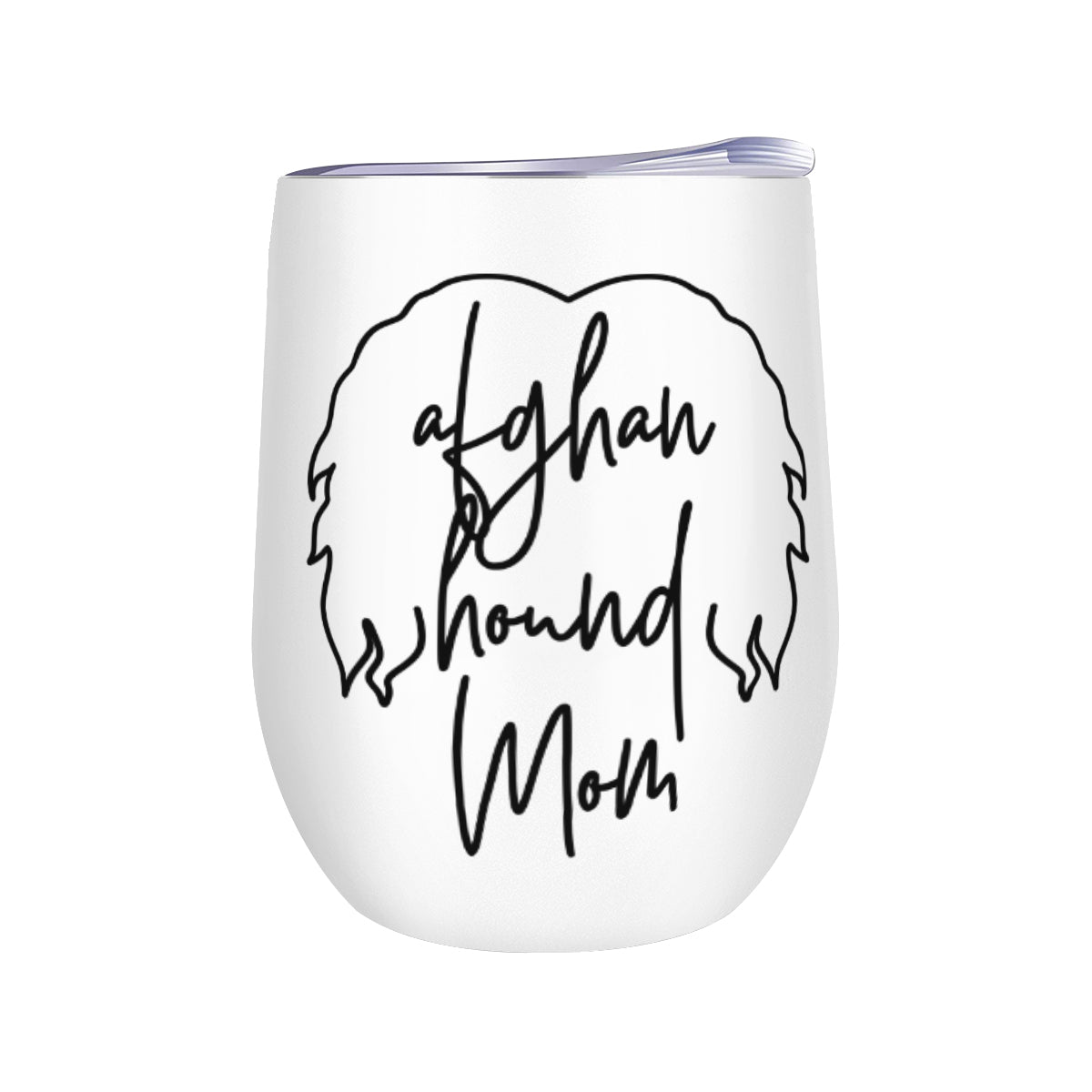 Dog Breed 12oz Tumbler - Afghan Hound Mom
