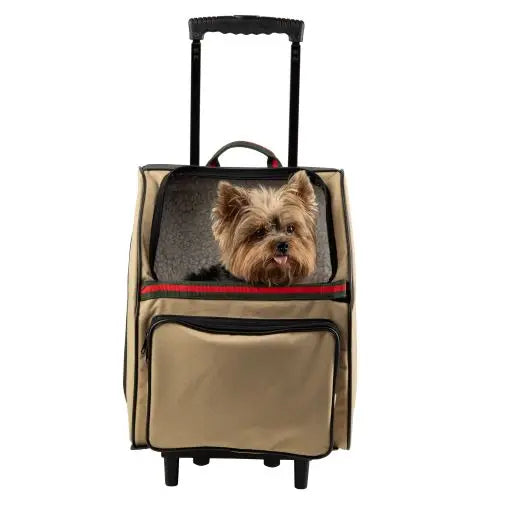 Rio Traveler Khaki with Stripe - Bag on Wheels