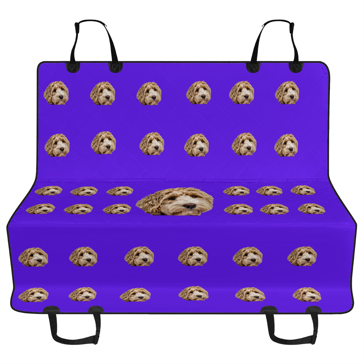 Molly Pistachio™ | Custom Dog Face Seat Cover - Purple