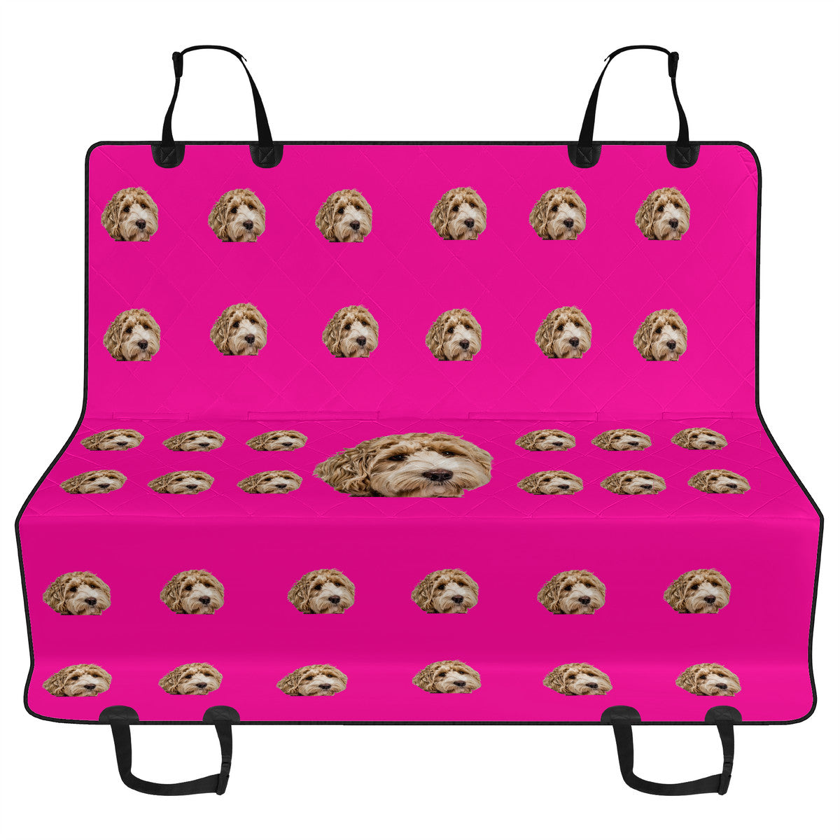 Molly Pistachio™ | Custom Dog Face Seat Cover - Pink