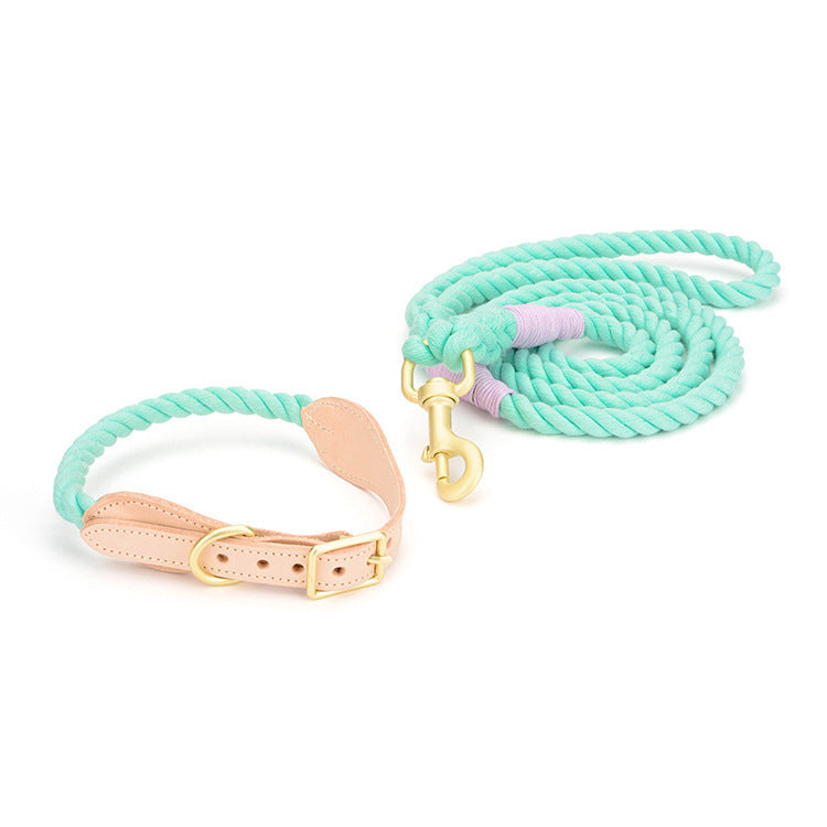 Molly Pistachio® | Leather & Braided Cotton Walk Set