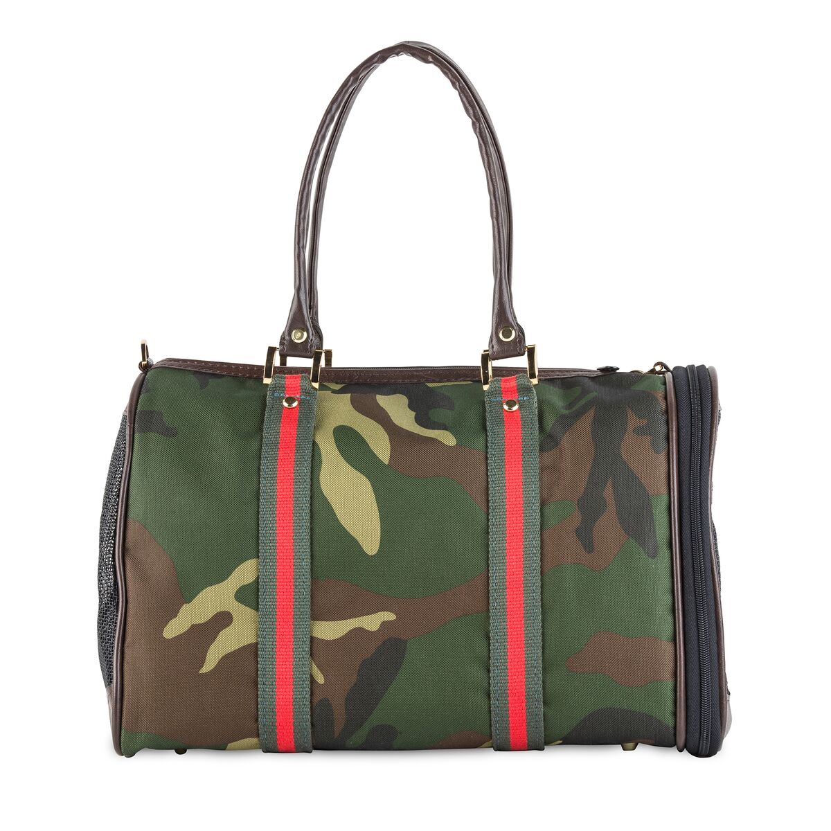 Duffel Camouflage with Red Stripe