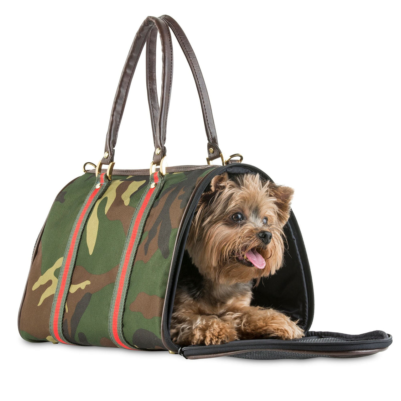 Duffel Camouflage with Red Stripe