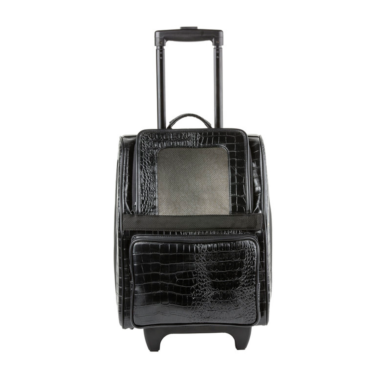 Rio Black Croc Bag on Wheels