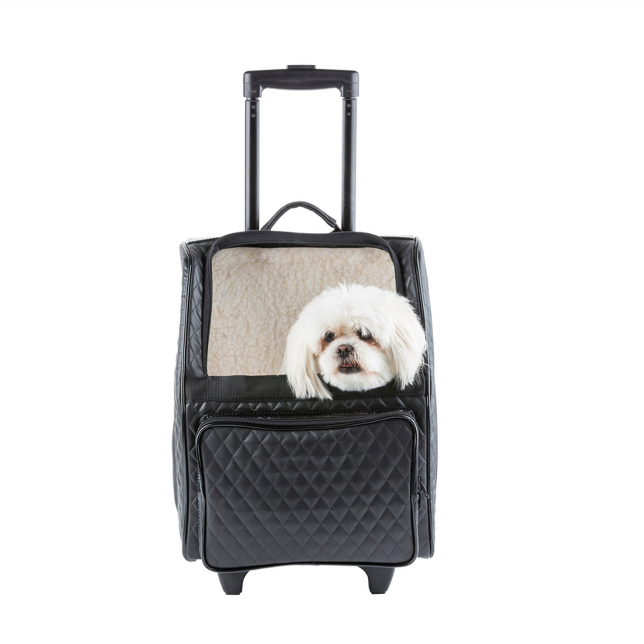 Rio Black Quilted Luxe Bag on Wheels
