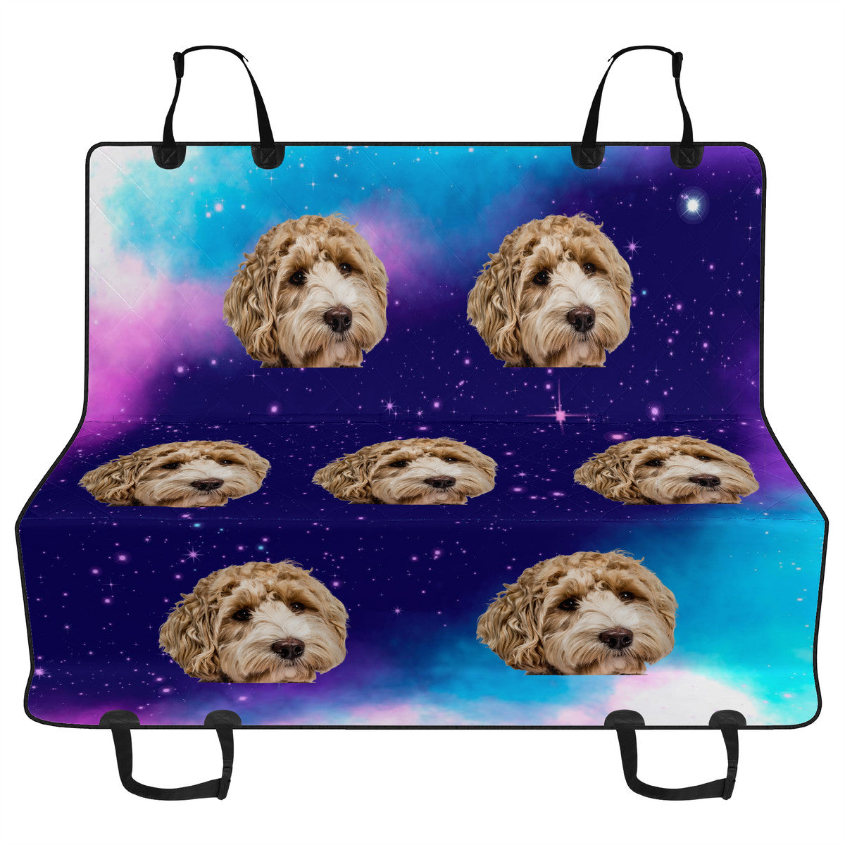 Molly Pistachio™ | Custom Dog Face Seat Cover - Night Storm