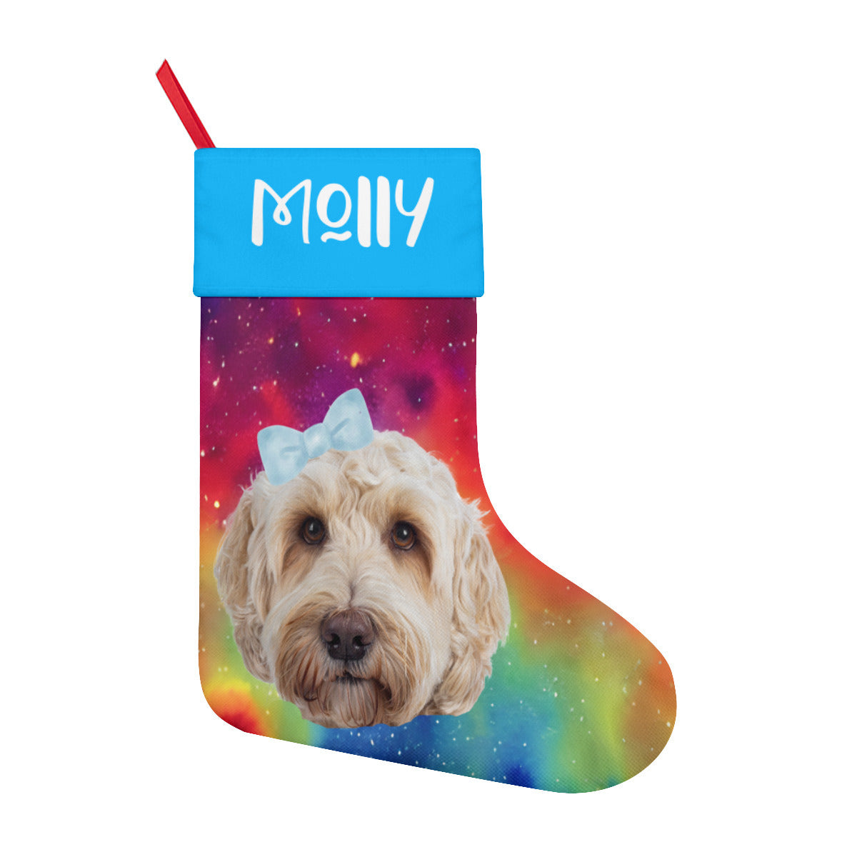 Christmas Stocking (16 inch)｜Linen - dog3