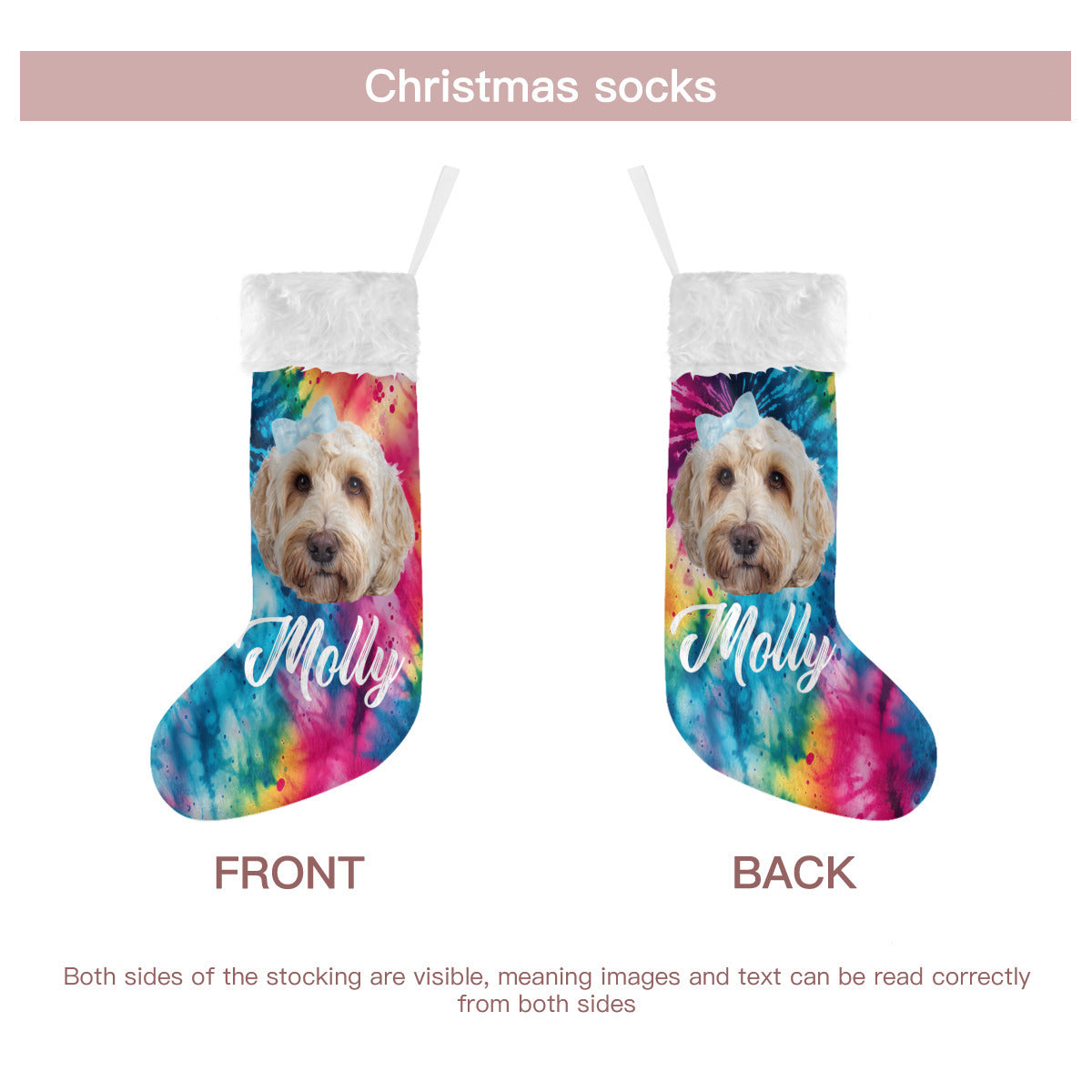 Custom Dog Christmas Stocking