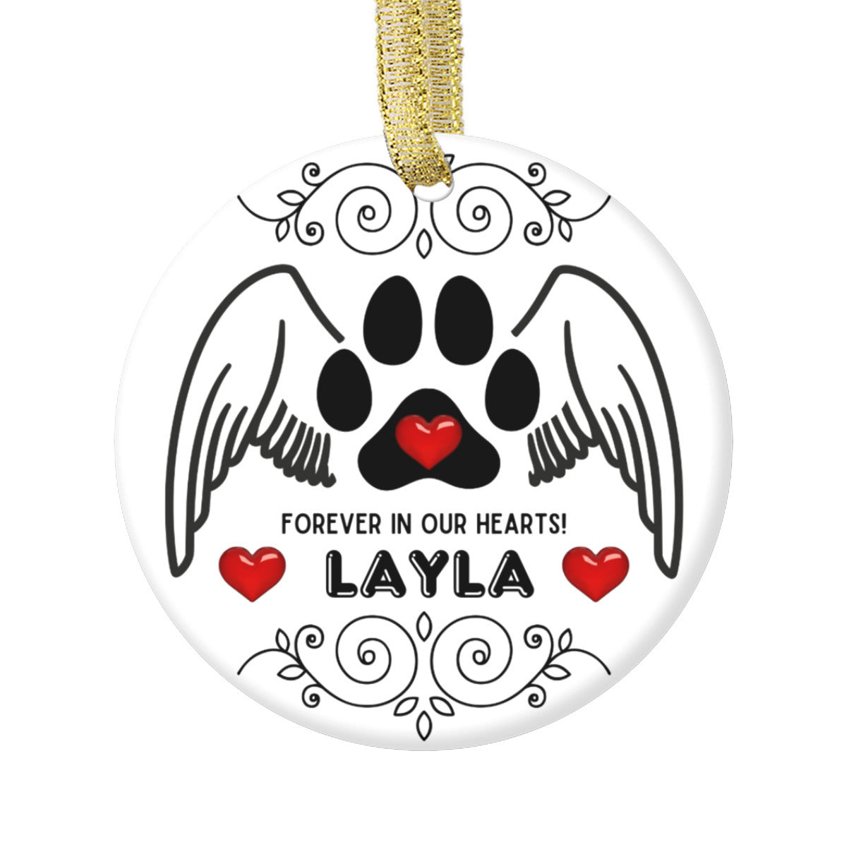 Christmas Day round Ornament (double-sided printing) | Ceramic - CIRCLE  ORNAMENT