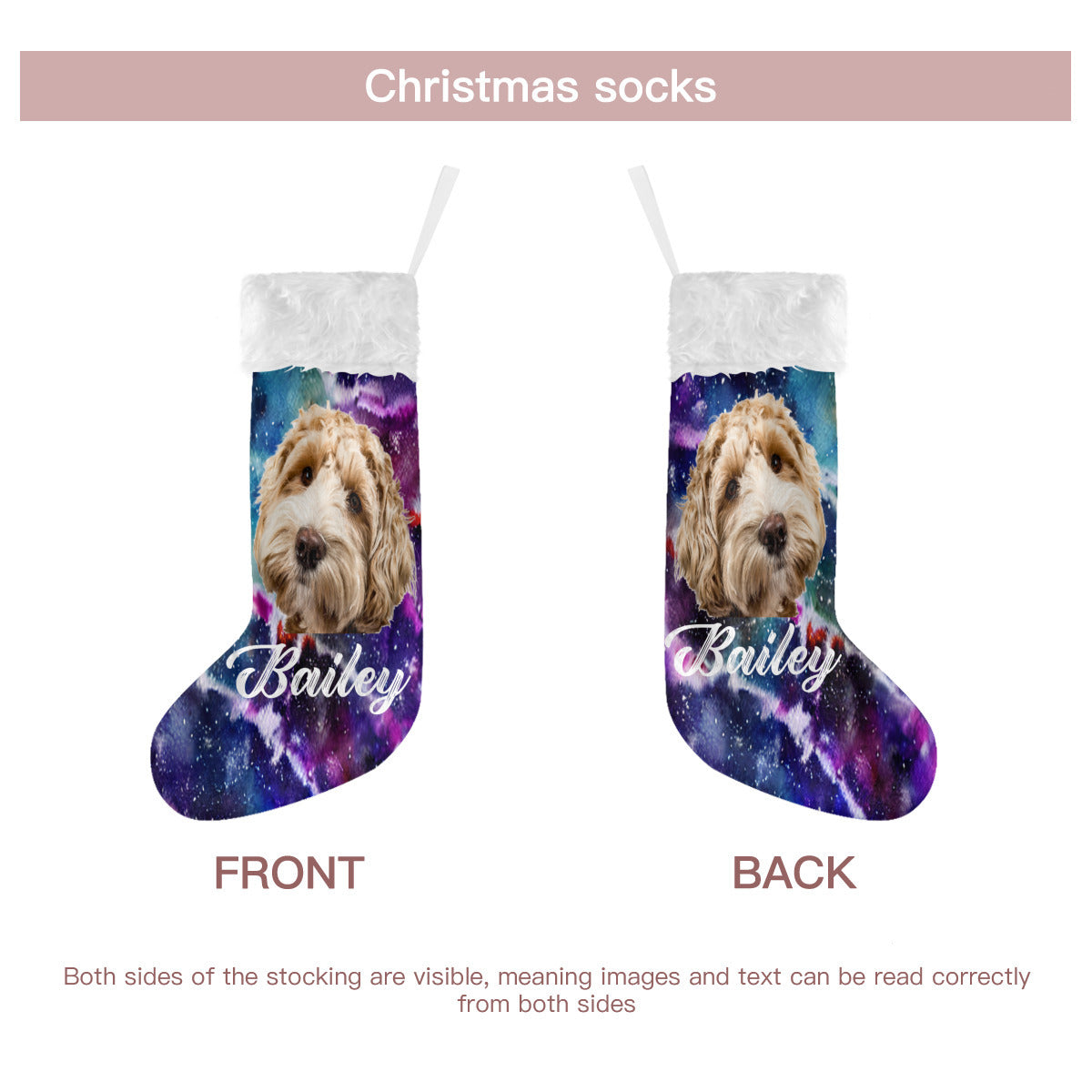 Custom Dog Christmas Stocking