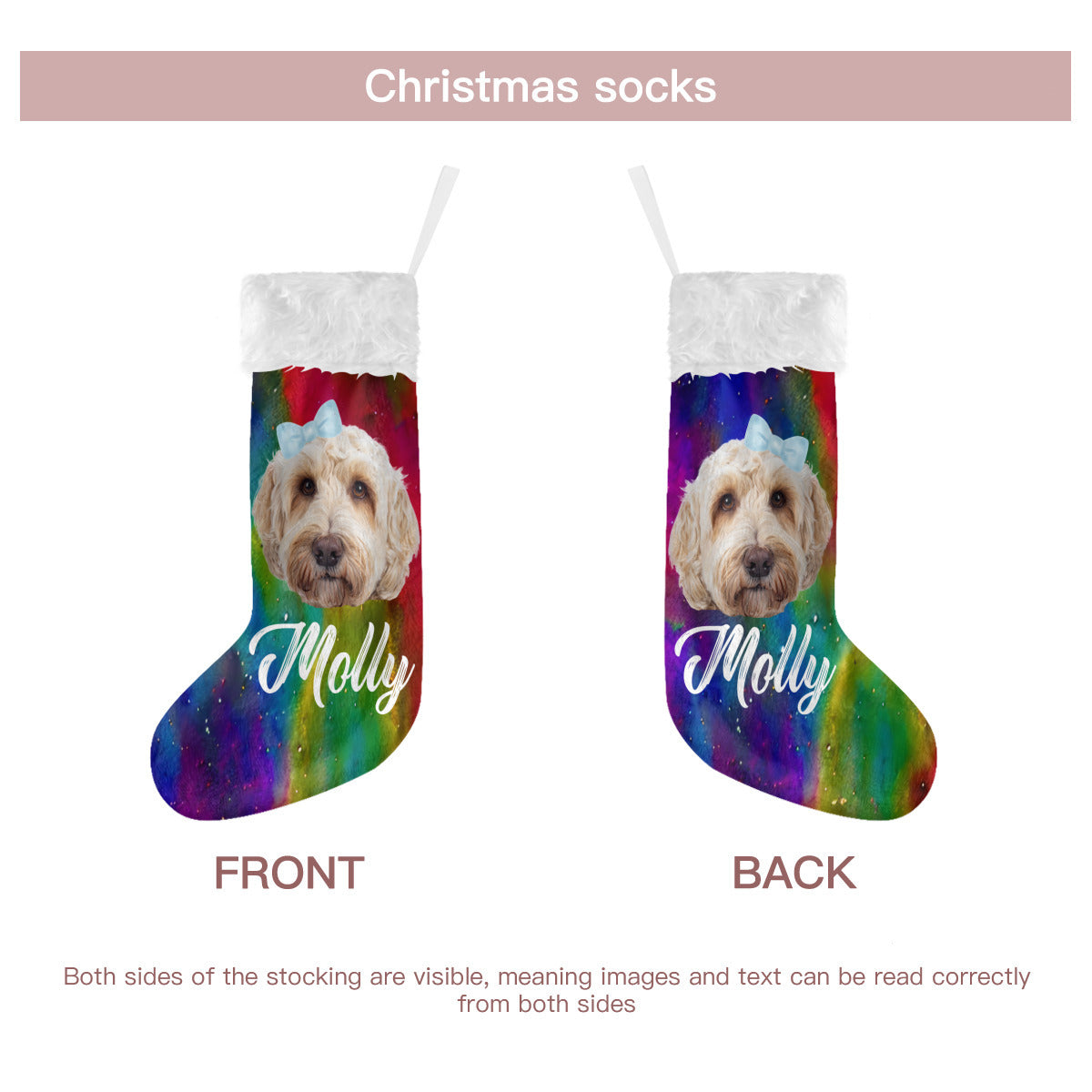 Custom Dog Christmas Stocking
