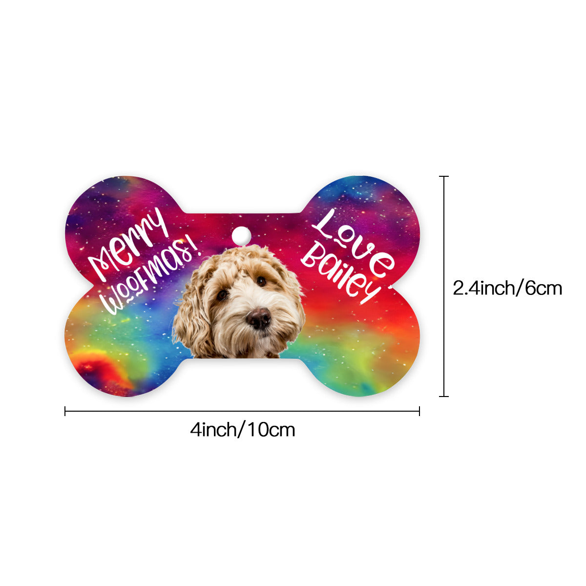 Christmas Day Bone Hanging (Single Side Printing) | High quality metal aluminum - dog4