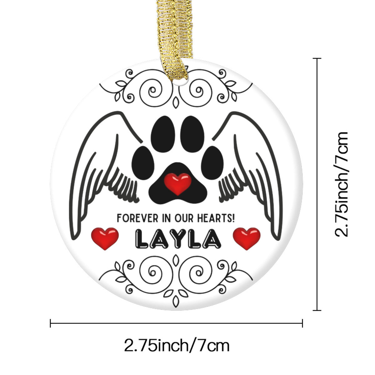Christmas Day round Ornament (double-sided printing) | Ceramic - CIRCLE  ORNAMENT