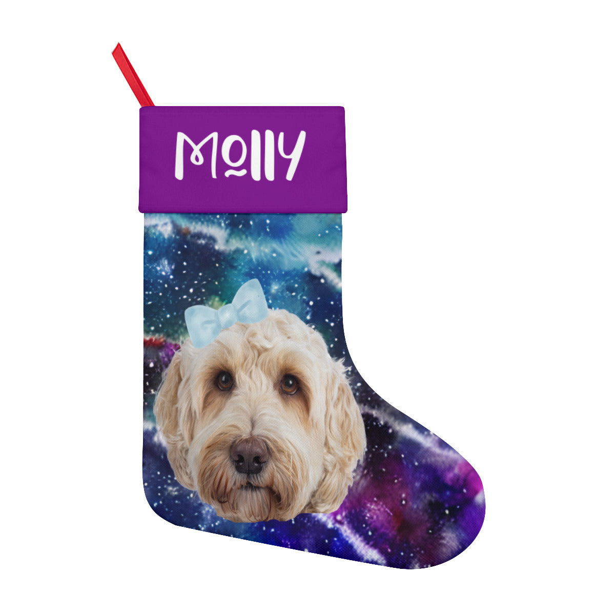 Christmas Stocking (16 inch)｜Linen - dog3
