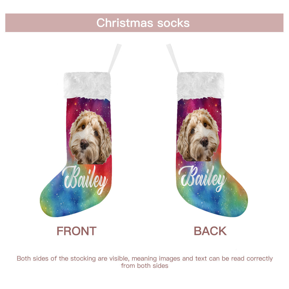 Custom Dog Christmas Stocking