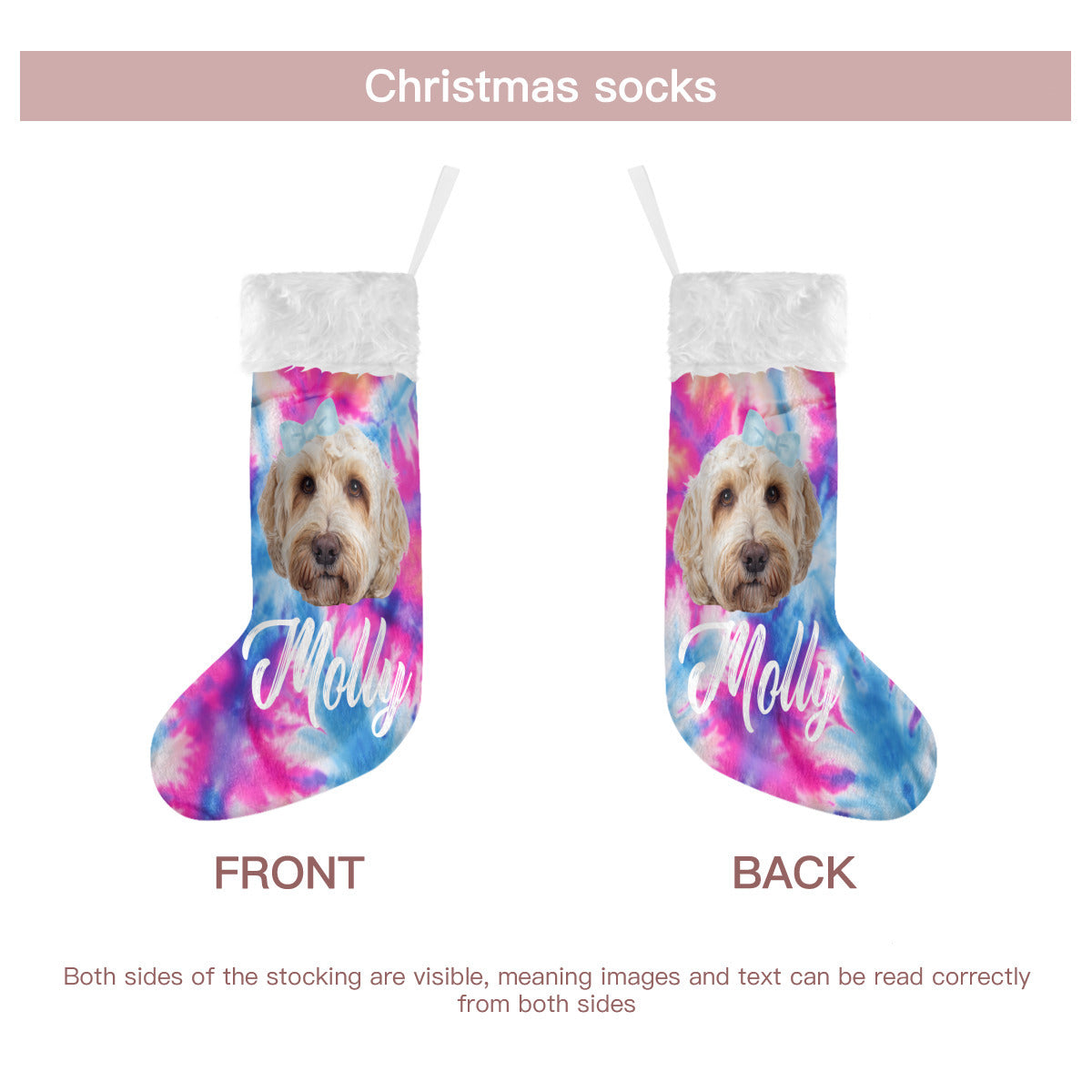 Custom Dog Christmas Stocking